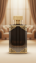 Premium Decanted Fragrance in Black and Gold Glass Case